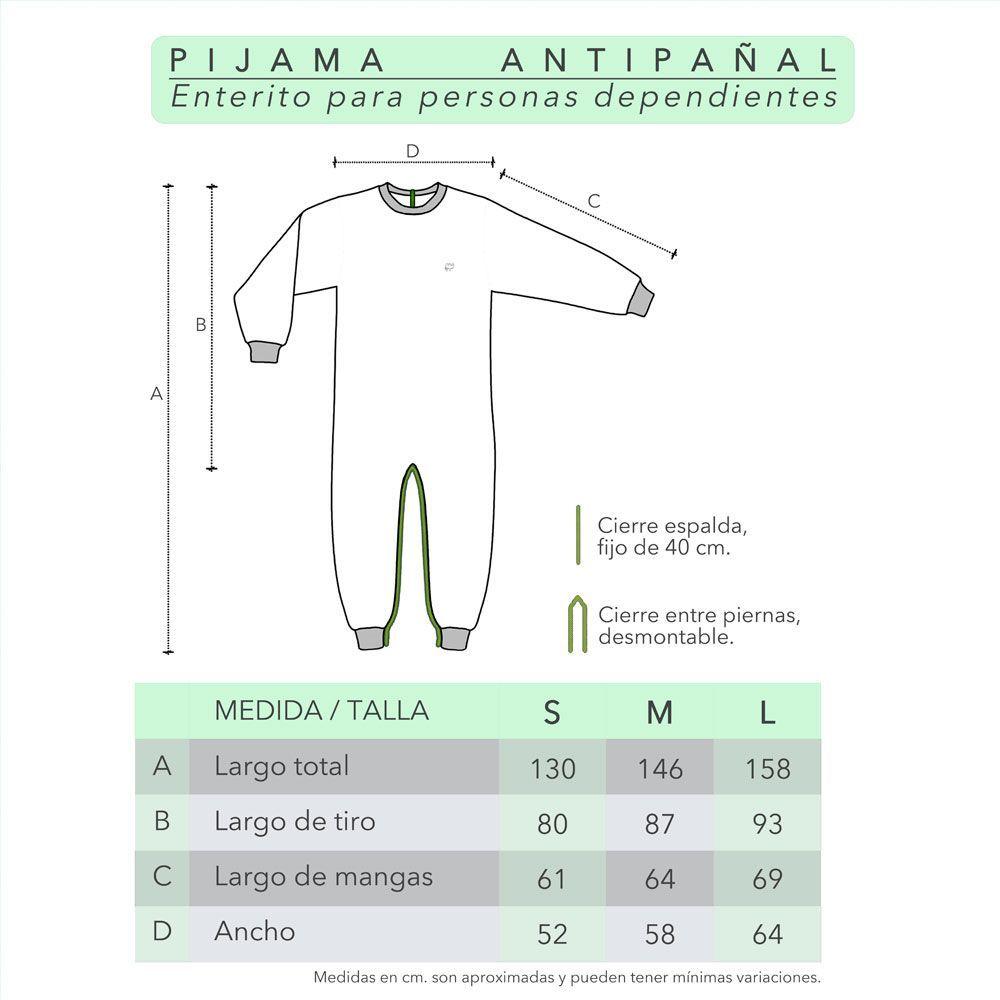 Enterito Doble Cierre para Cuidado Asistido Adulto Pijamas Nabil-4