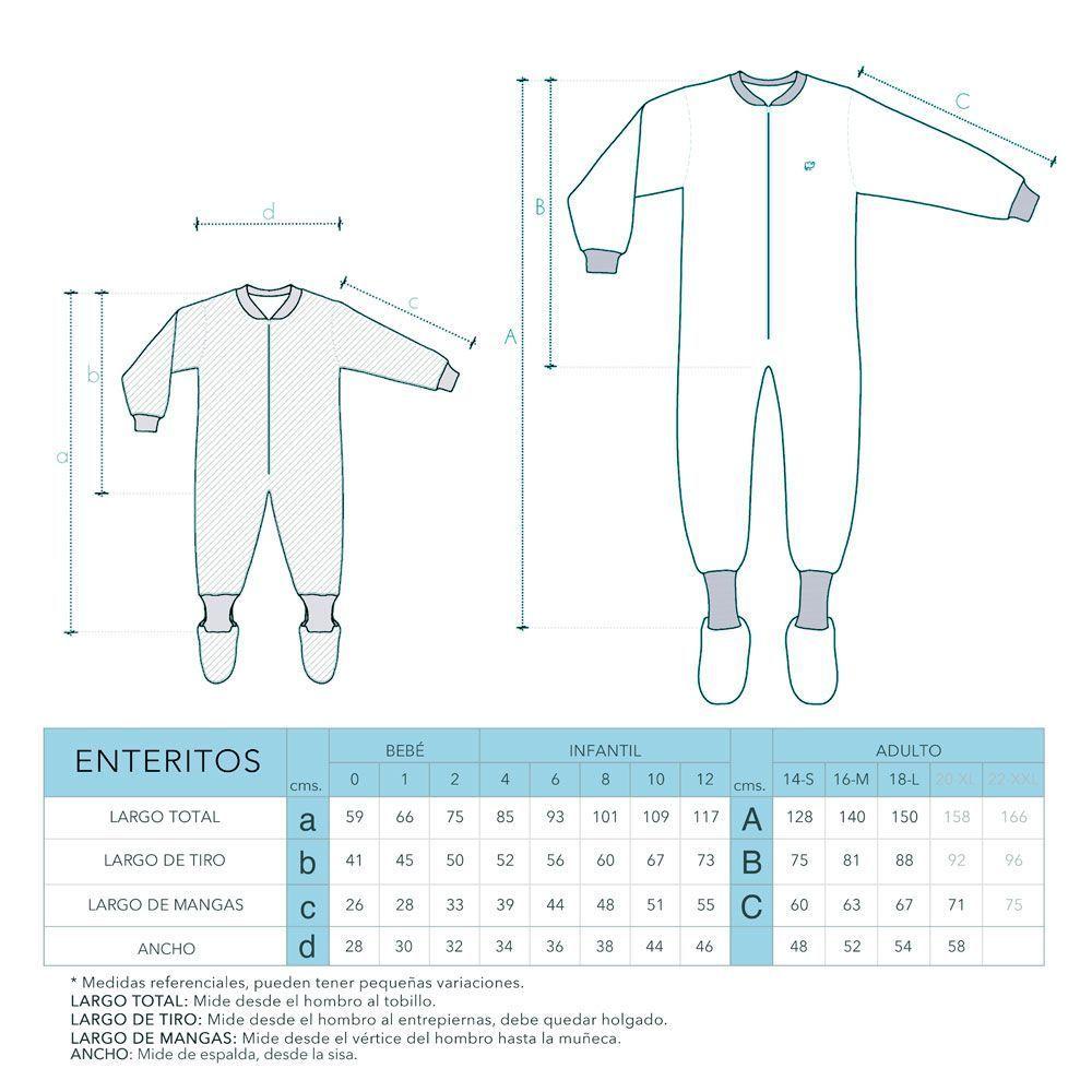Enterito Algodon Infantil | 10 y 12 | Colores Lisos | Pijamas Nabil-4