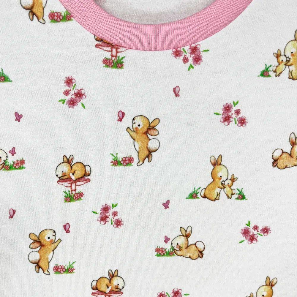 Pijama 2 Piezas Corto -tallas 2 y 4- CONEJITA FLOR Algodon-1