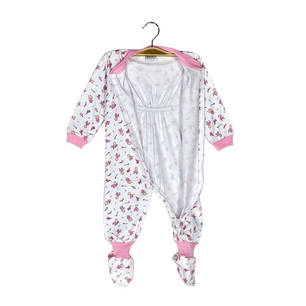 Pijama Enterito Bebe -Tallas 0 a 2- Algodon OSITA REINA-1