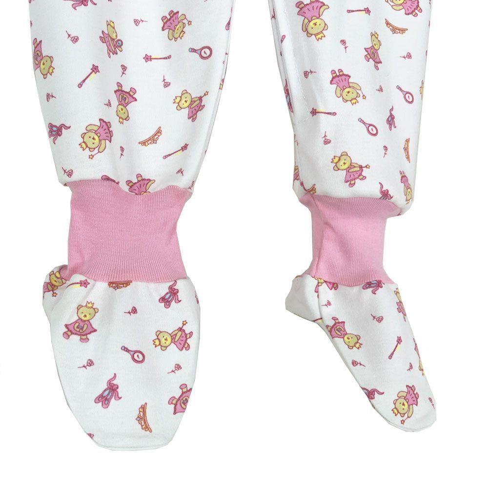 Pijama Enterito Bebe -Tallas 0 a 2- Algodon OSITA REINA-2