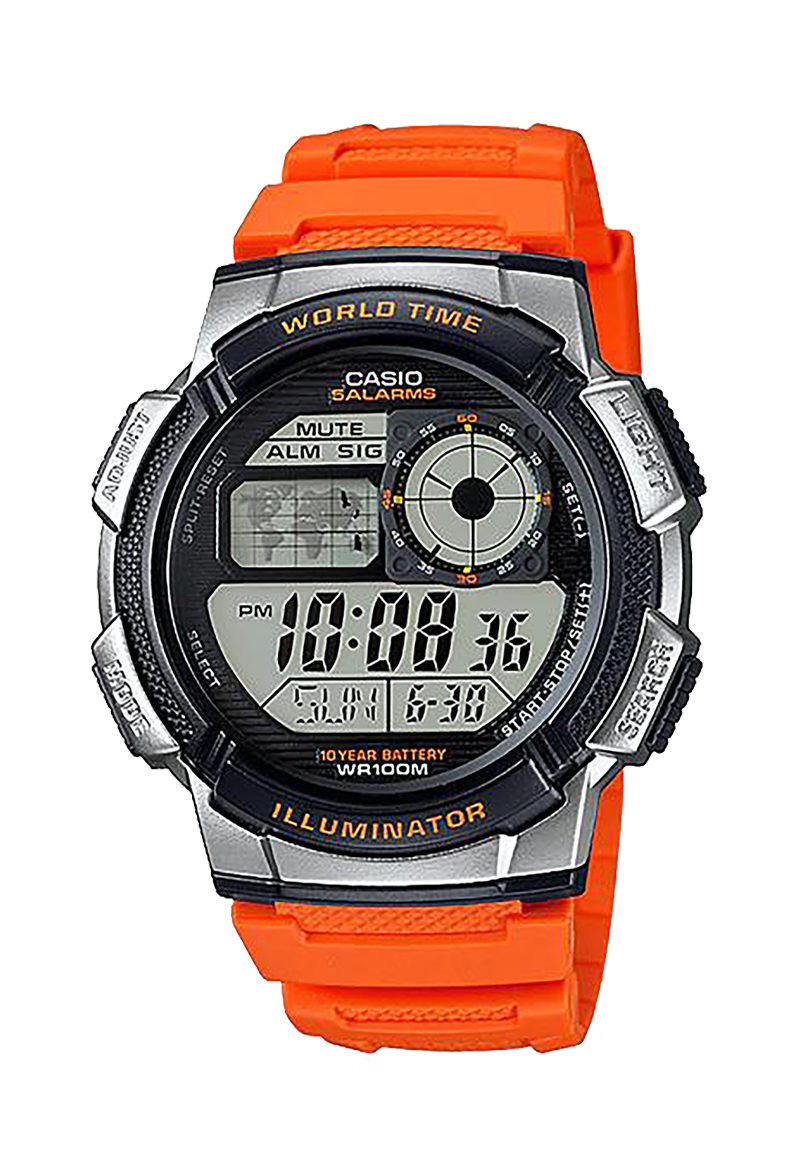 Reloj Casio AE-1000W-4BV Naranjo Hombre-0