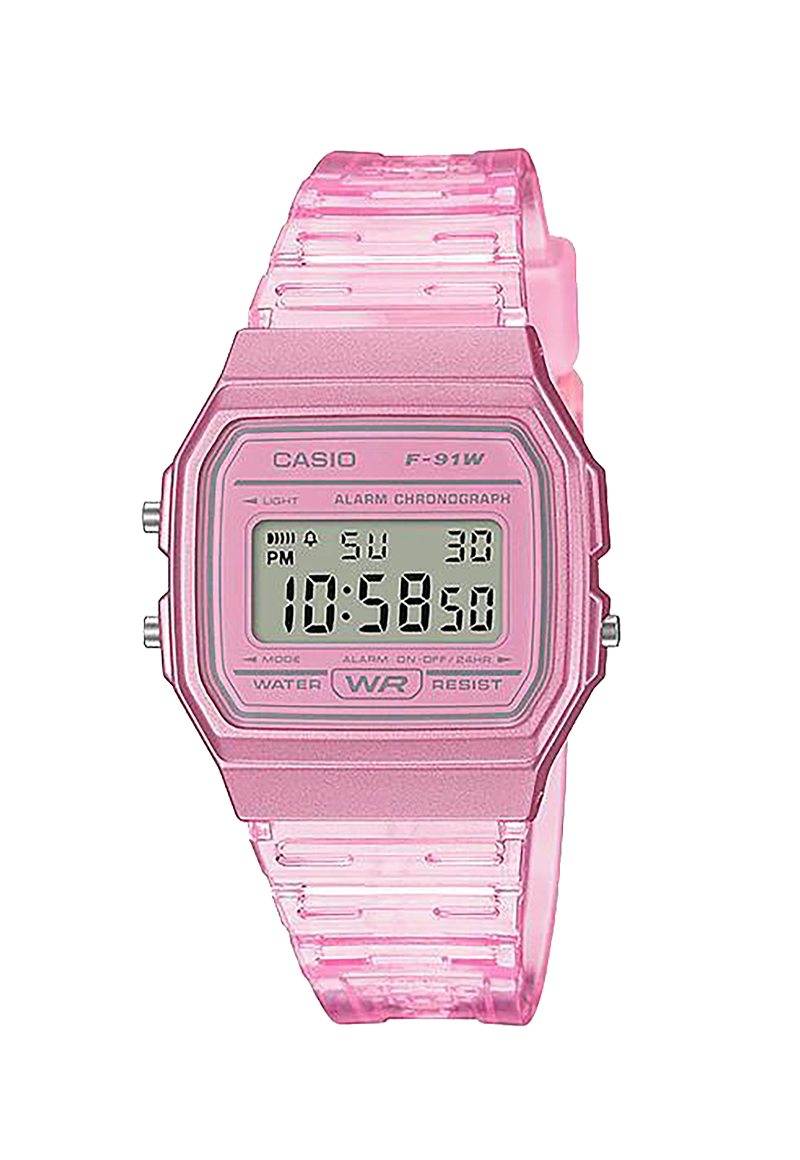 Reloj Casio F-91WS-4 Rosado Mujer-0