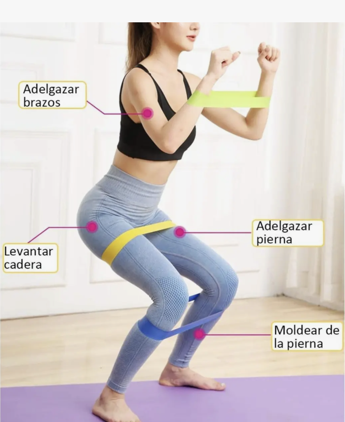 Ligas ejercicio set bandas elasticas x5-2