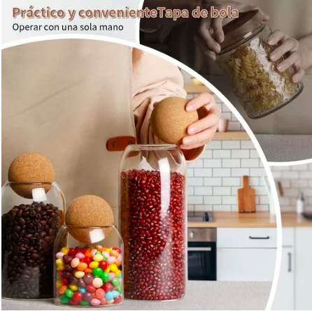Pack 3 Botellas Frasco Vidrio-3