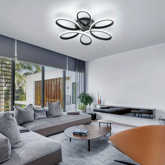 Lampara De Techo Led Empotrada Moderna Con Forma De Flor-5
