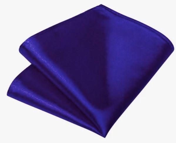 Corbatas Seda Hombres, Paño Y Colleras Azul Italiano-3