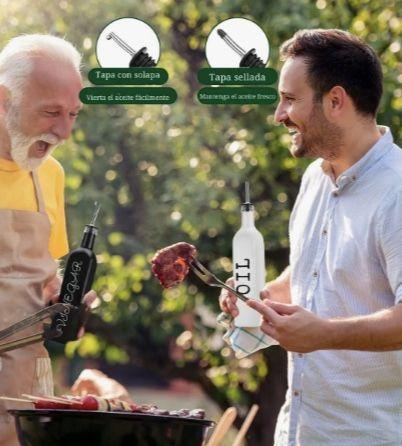 Aceite Vinagra Set Botella Dispensador Aceite Oliva Vinagre-4