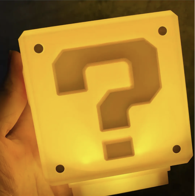 L mpara Luces Mario Bros Nintendo Cubo Led Gamer Con Sonido-2
