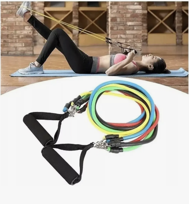 Set bandas elasticas resistencia para ejercicios 11 Piezas-3