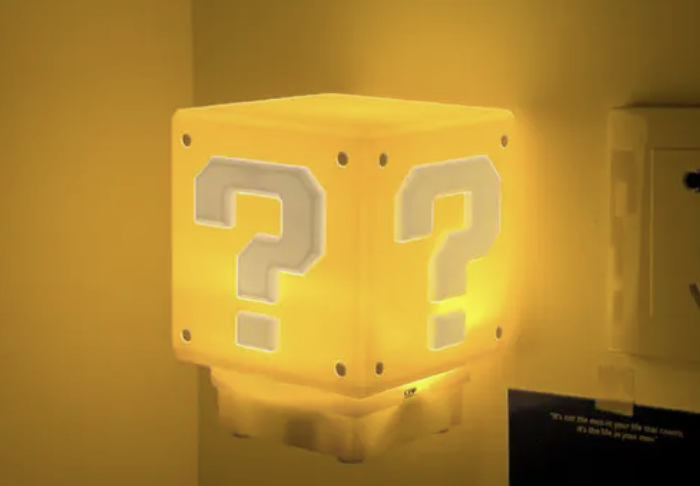 Lampara luces Mario Bros Nintendo cubo led gamer-1