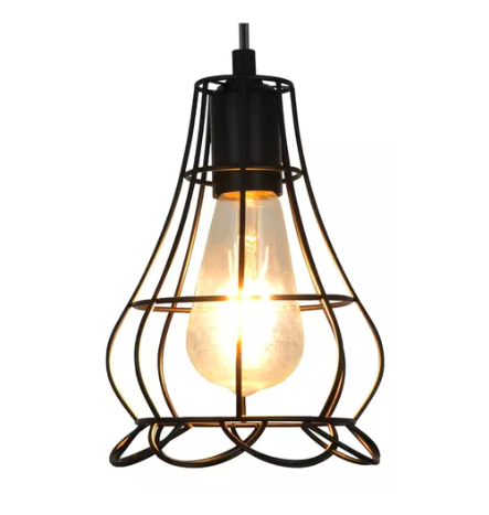 Lampara Hierro Con Ampolleta Led Vintage-0