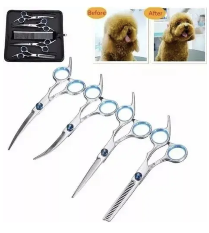 Set de tijeras peluqueria canina-2