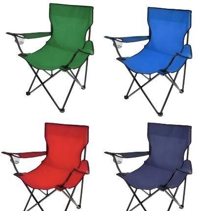 Silla Plegable Camping Roja-2