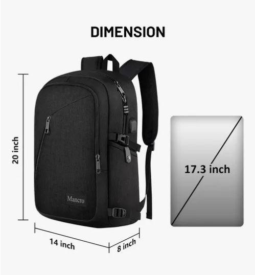 Mochila Con Puerto De Carga  Antirrobo Impermeable-3