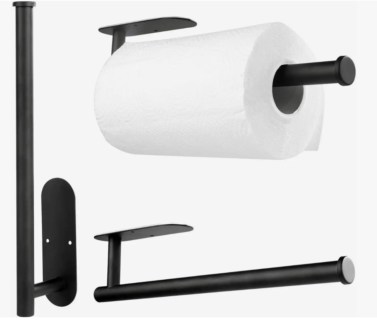 Porta papel higienico Acero Inoxidable Negro-2