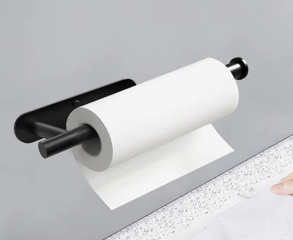 Porta papel higienico Acero Inoxidable Negro-3