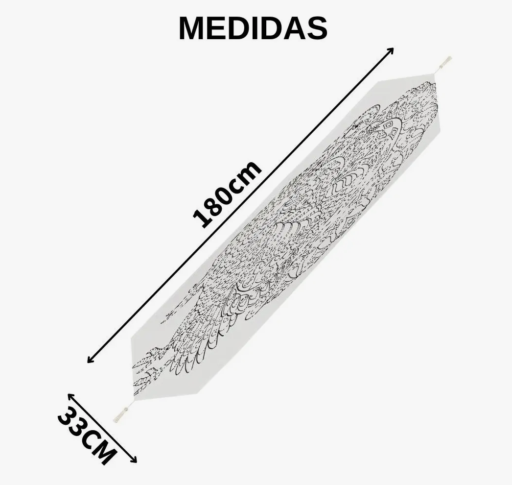 Camino De Mesa Bordado flor amarilla Medida 32x180cm-1