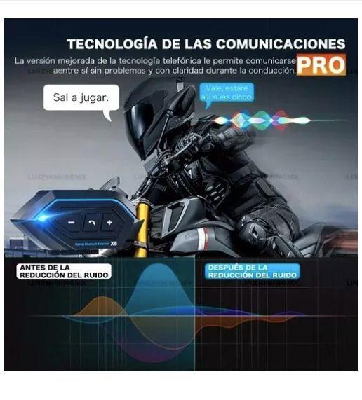 Audífonos Para Casco De Motos X6 Pro Bluetooth Impermeables-2