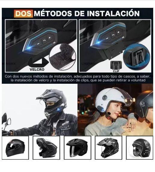 Audífonos Para Casco De Motos X6 Pro Bluetooth Impermeables-3
