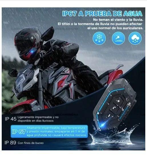 Audífonos Para Casco De Motos X6 Pro Bluetooth Impermeables-5