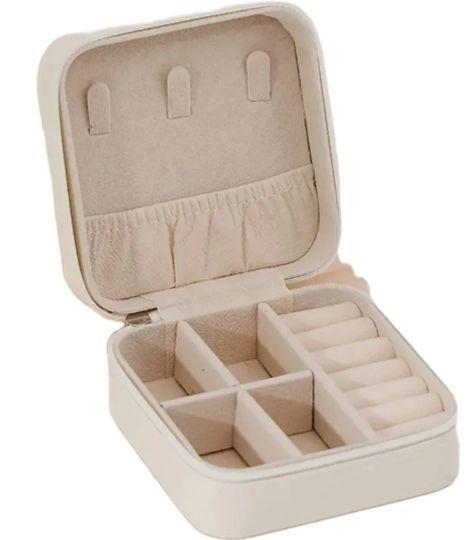 Joyero Estuche Organizador Crema-2