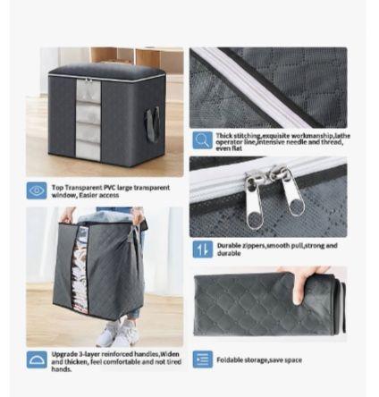 4 Unidades Caja Almacenamiento De Ropa-2