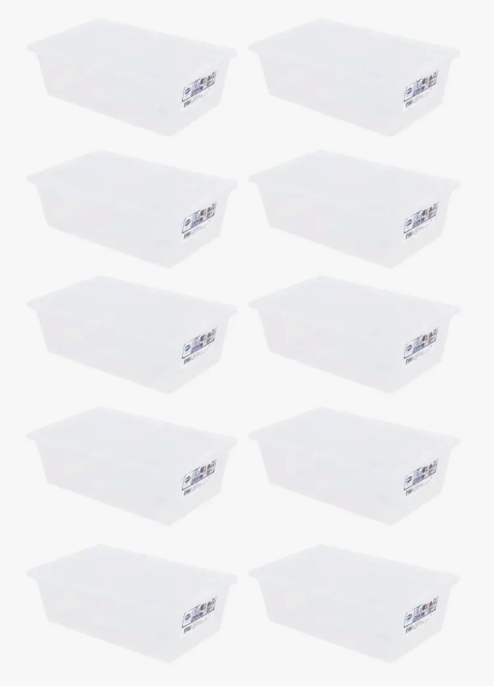 Pack 10 cajas organizadora 6 Lts 34x21x11cm Wenco-0