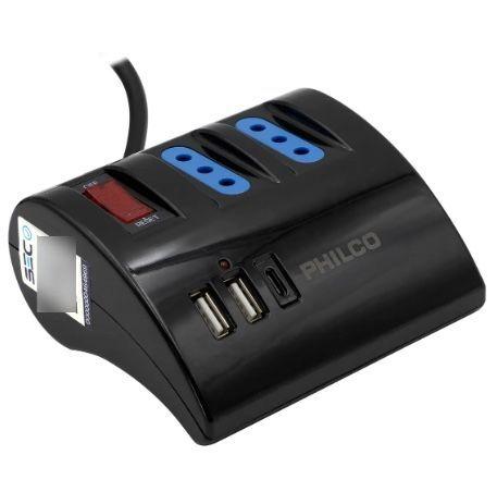 Alargador De Escritorio Usb usb c Color Negro-2
