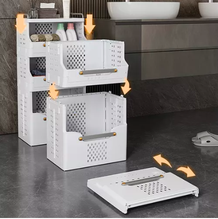 Cesta  Con Ruedas Organizador Baño-2