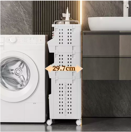 Cesta  Con Ruedas Organizador Baño-4
