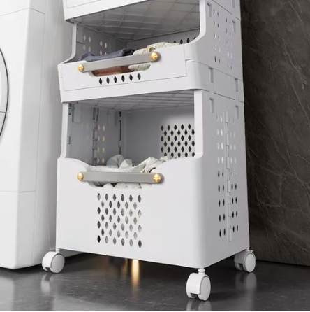 Cesta  Con Ruedas Organizador Baño-5