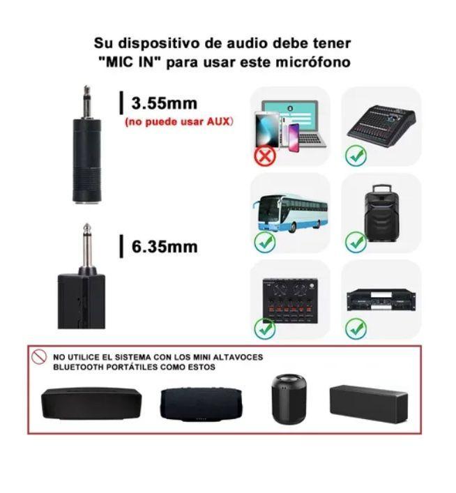 Bomge 2 Sistema De Micrófono Inalámbrico Con Receptor Vhf-4