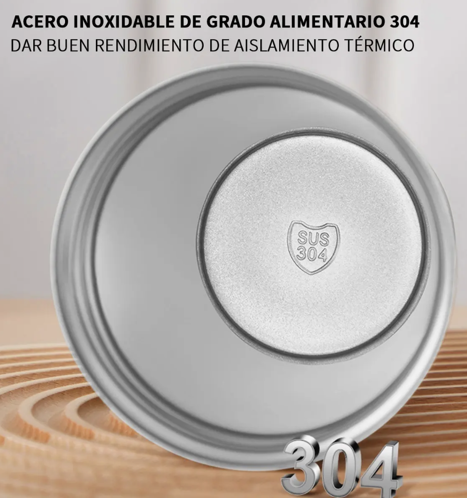 Vaso Termico Portatil De Doble Capa De Acero Inoxidable Blanco-2