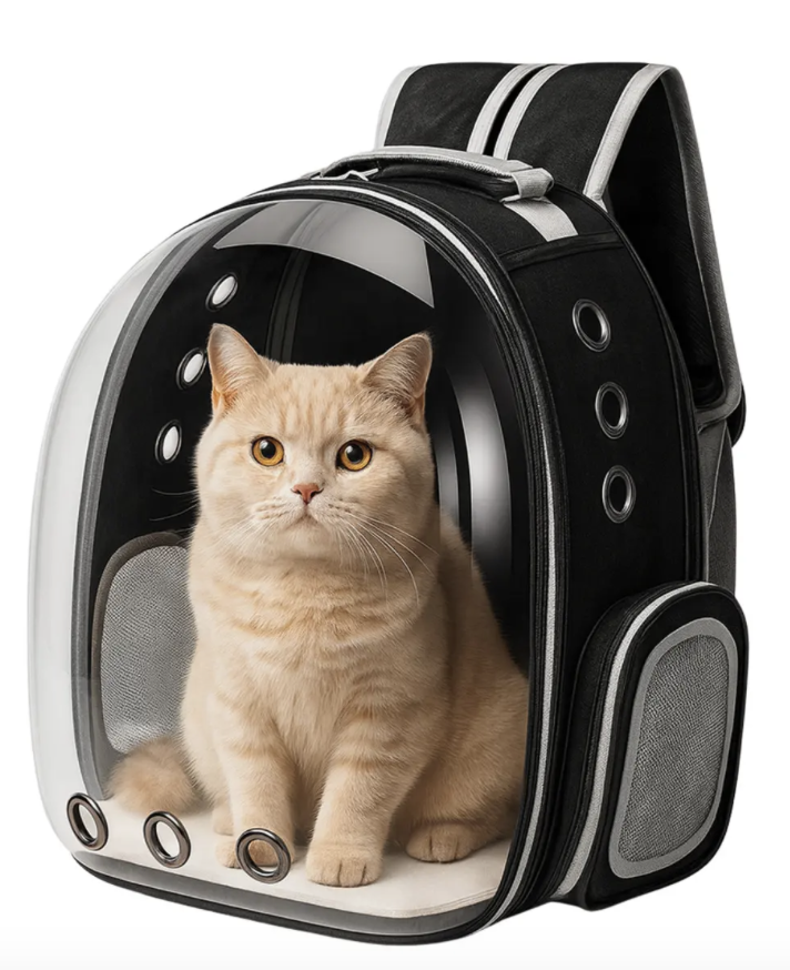 Bolso transportadora de mascotas negro-5