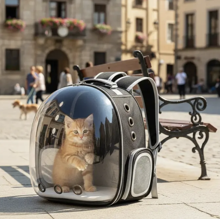 Bolso transportadora de mascotas negro-6