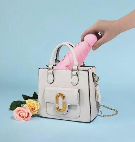 Paraguas Mini De Bolsillo Rosa-3