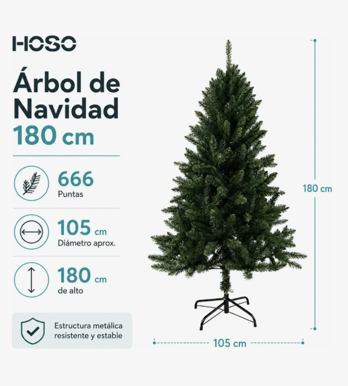 Arbol de navidad 1 Metro 80 Cm-1