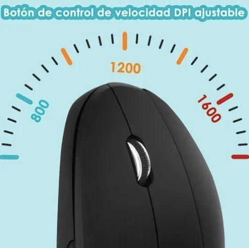 Mouse Vertical Inalámbrico Ergonómico Negro-4