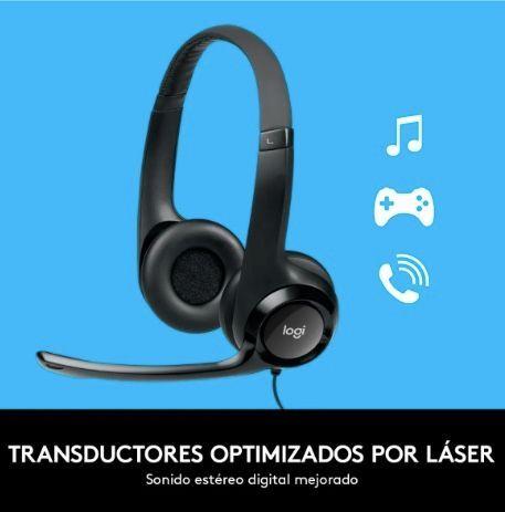 Audifono Con Microfono Usb Logitech H390 Color Negro-2