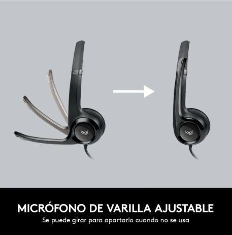 Audifono Con Microfono Usb Logitech H390 Color Negro-5