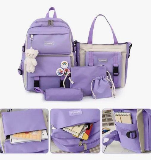 Mochila Escolar Morada-2