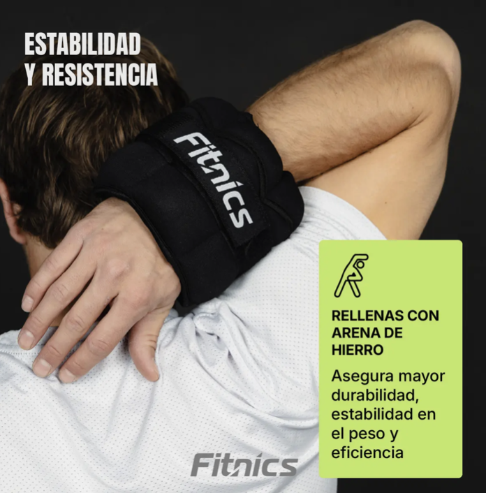 Set de 2 pesas 1kg tobillera o mu eca-3