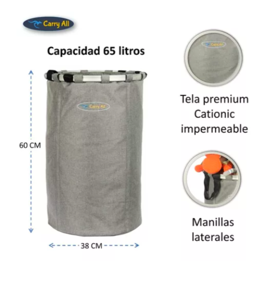 Canasto Ropa Multipropósito Gris-3