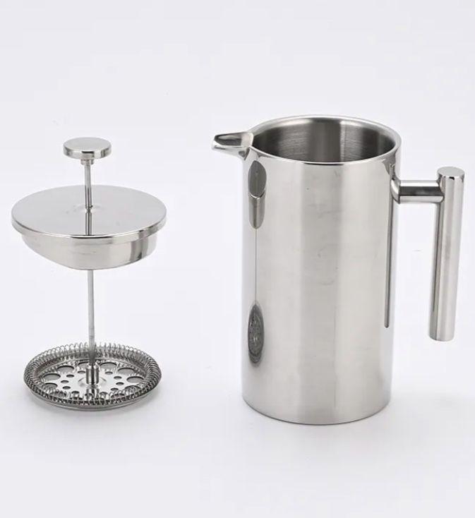 Cafetera Manual Prensa Francesa Para Cafe Acero Inoxidable-2