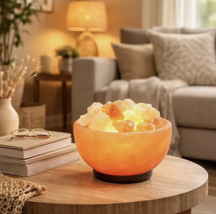 Lampara Sal Himalaya Luz Led Colores Decorativa Estructura Madera-4