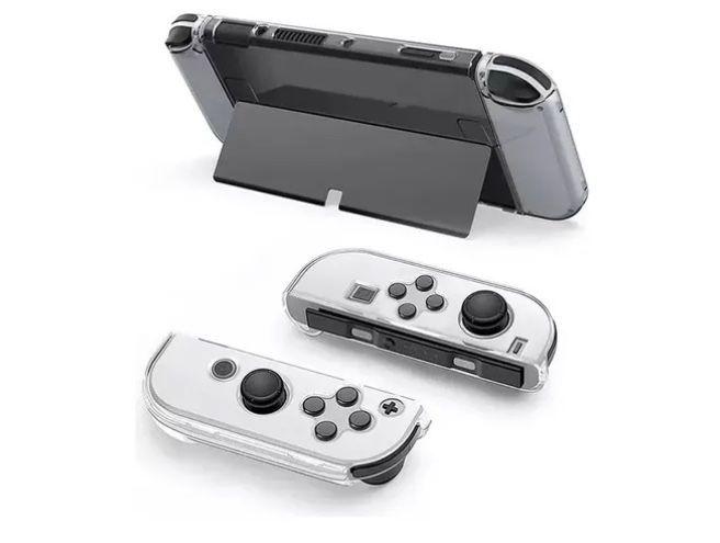 Pack Carcasa Protectora Para Nintendo Switch Oled + Lamina-2