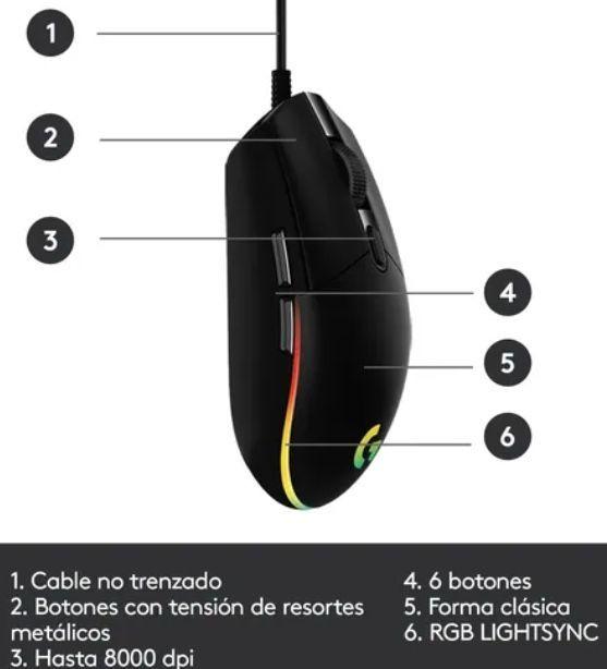 Mouse Gamer Rgb Color Negro-3