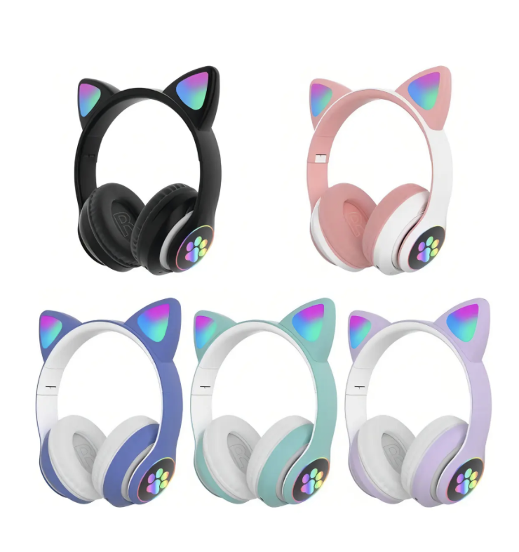 Audifonos gamer inalambricos verde con luz led-3