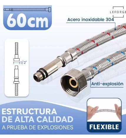Llave Monomando Lavamanos Alta Ba o Cascada Acero-3